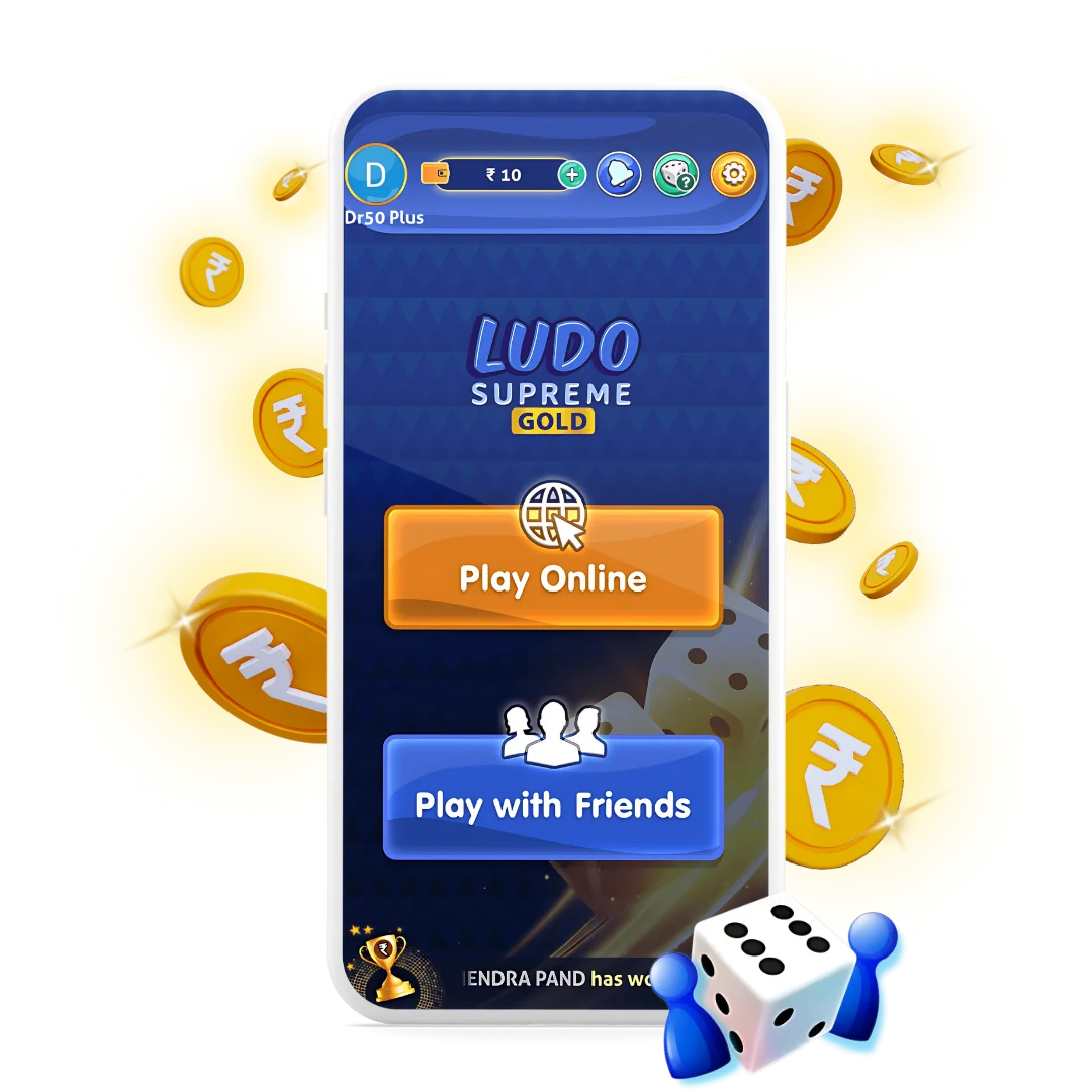 Ludo Supreme Gold Banner